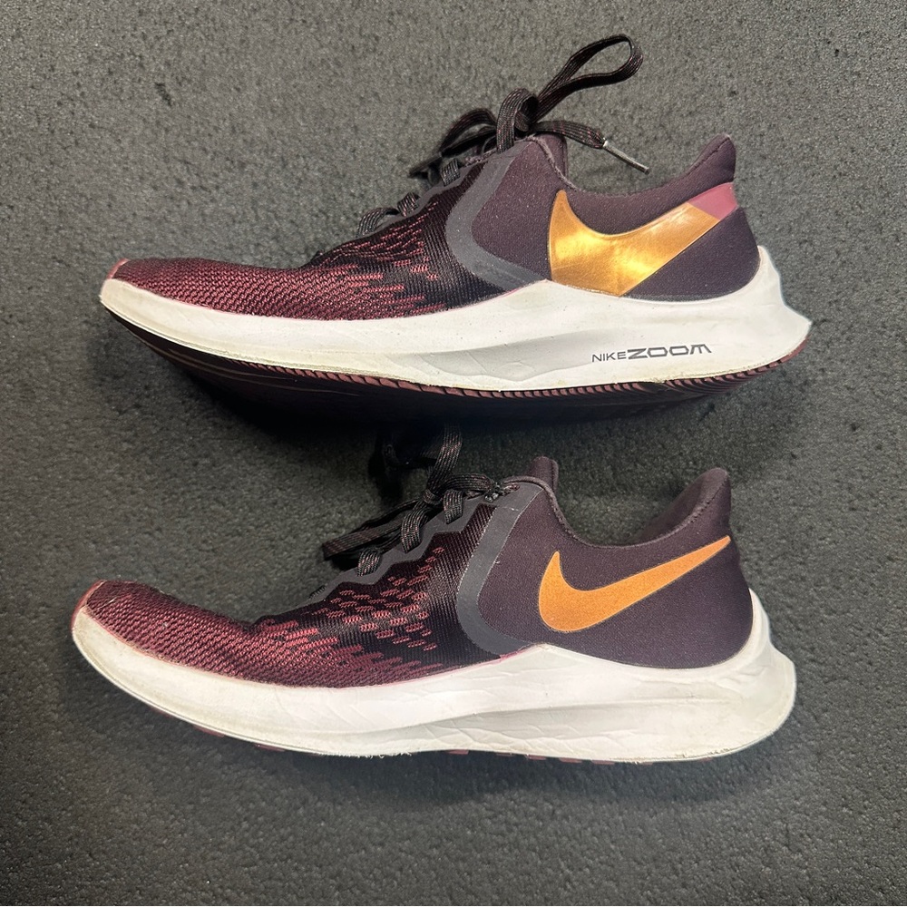 Size 8 Nike Air Zoom Winflo 6 Icon Clash Women's shoes red white AQ8228-601